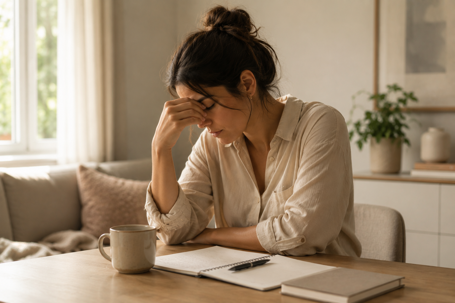 Pessoa em momento de cansaço emocional representando burnout e esgotamento