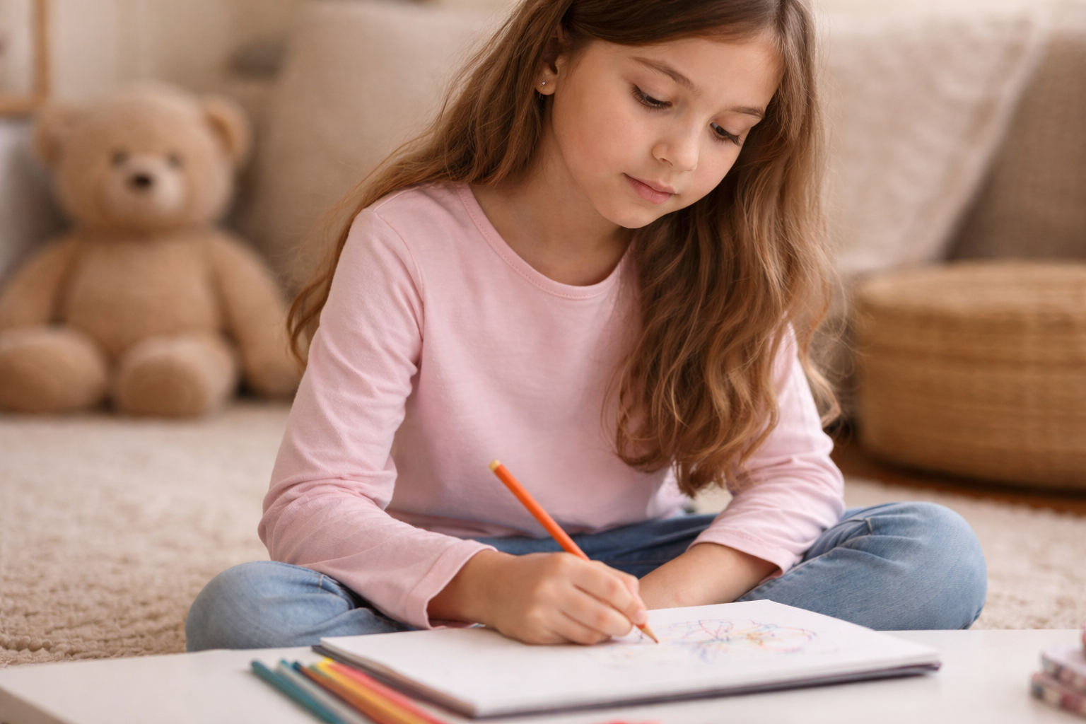Criança em momento de introspecção relacionado à ansiedade infantil em Itapetininga